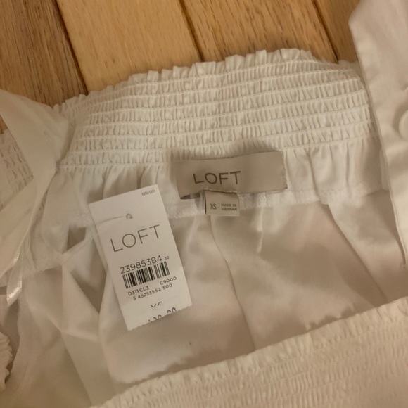 NWT Loft white off the shoulder top - Picture 6 of 10
